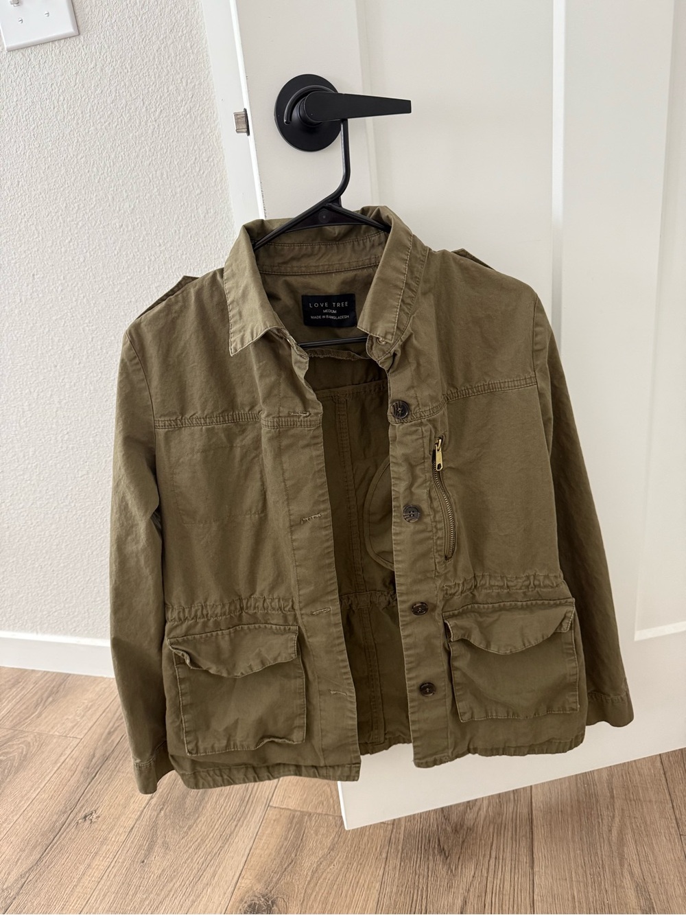 Love Tree Olive Green Military Field Jacket